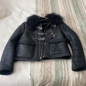 TopShop Real Leather Super Cozy Jacket